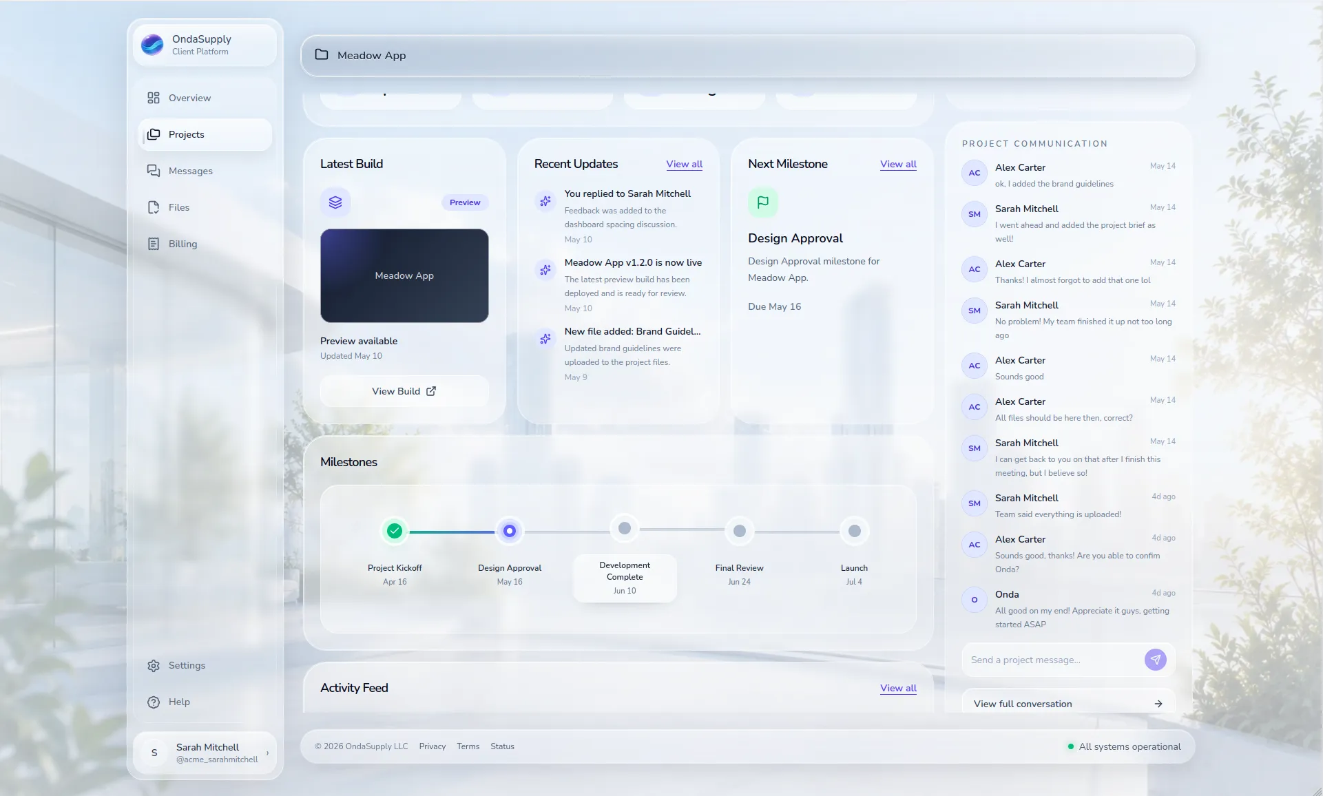 Messages workspace screenshot